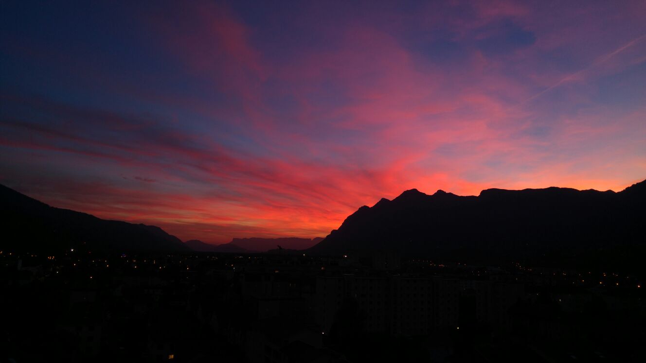 2017-10-04 Coucher de soleil sur les Bauges 2