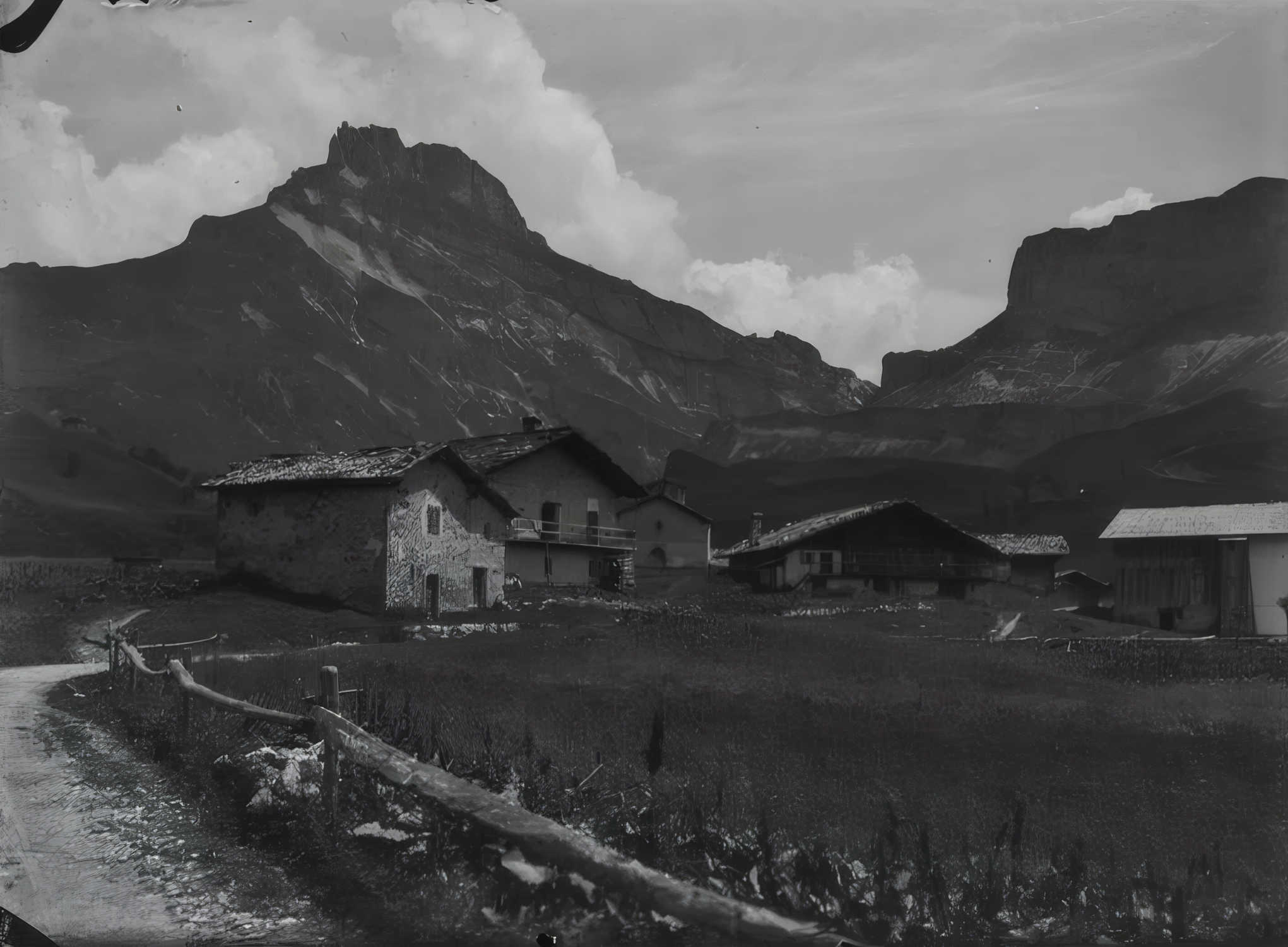 Roselend et le Rocher du Vent en septembre 1937