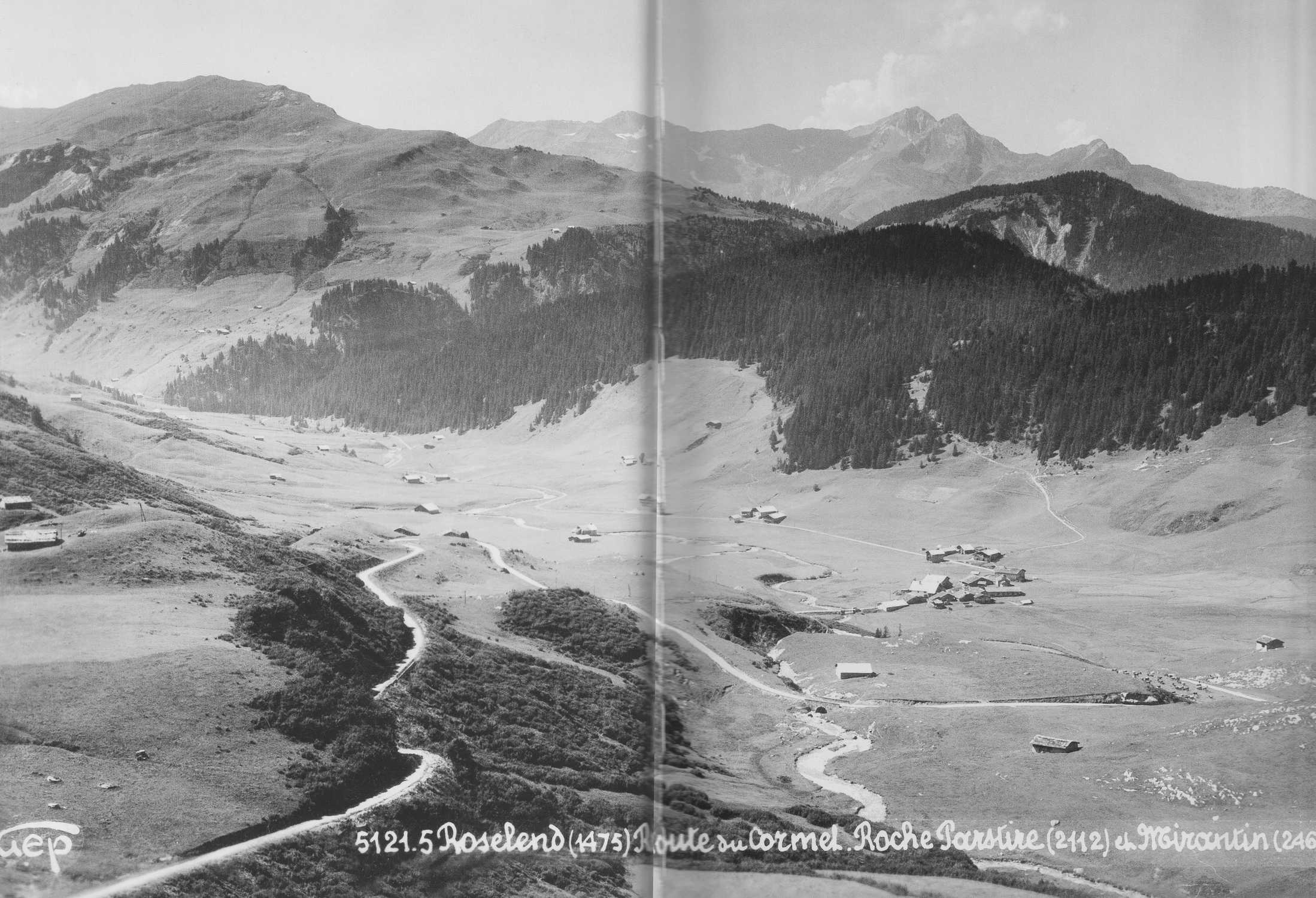 La vallée de Roselend vue depuis la route du cormet