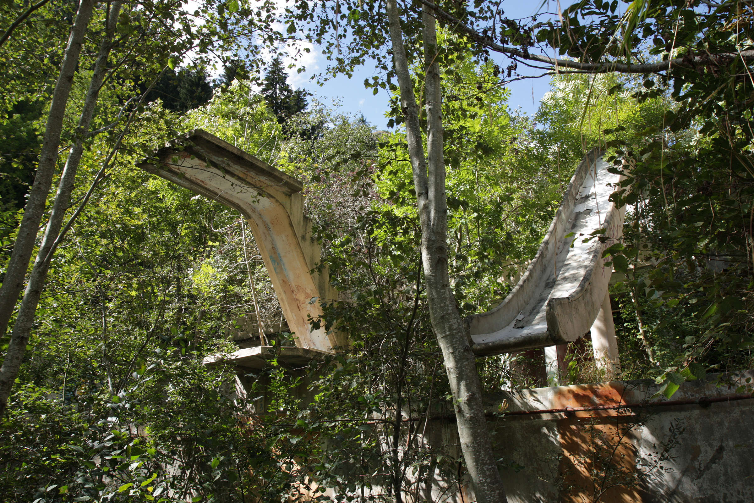 Plongeoir et toboggan en 2009