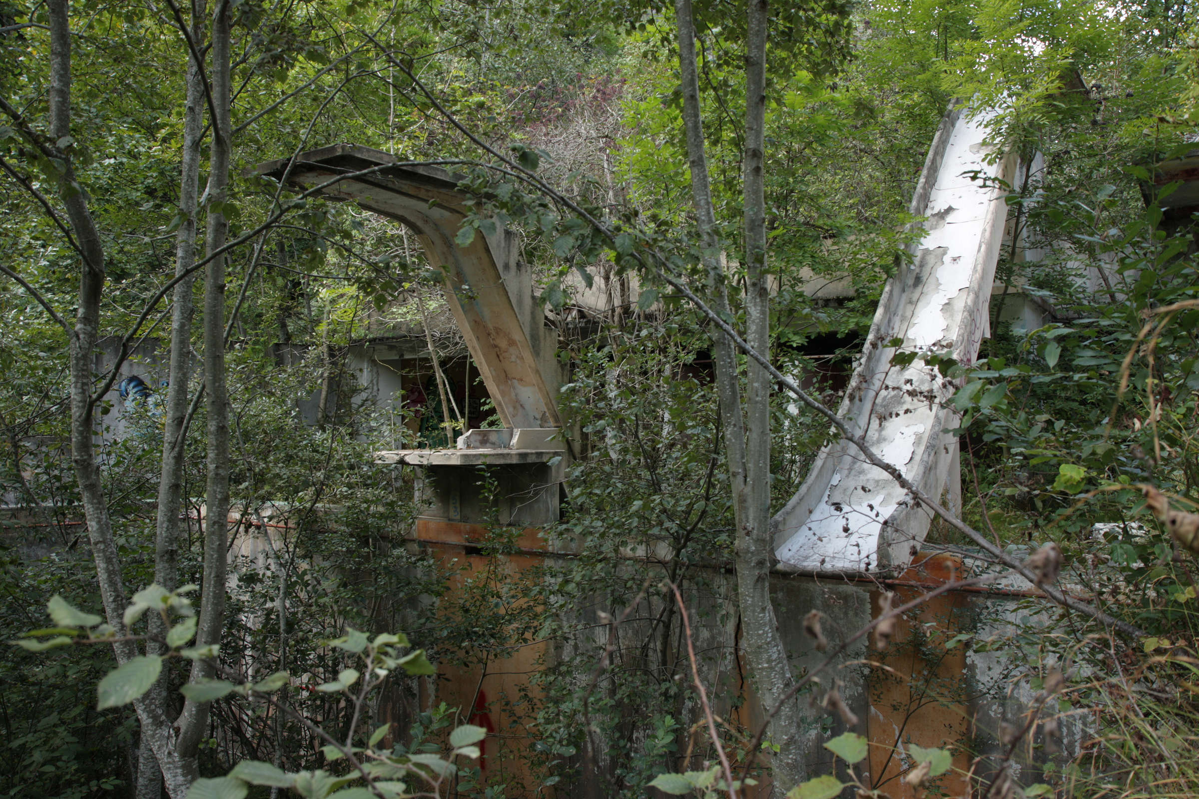 Plongeoir et toboggan en 2009 - 2