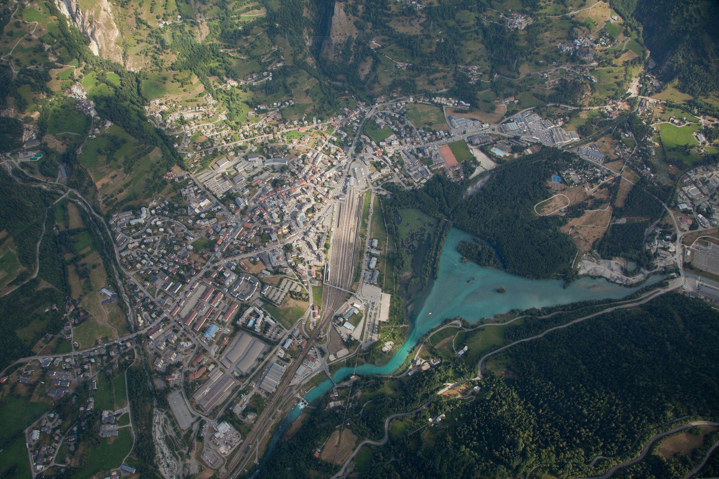 Bourg Saint Maurice vu du ciel