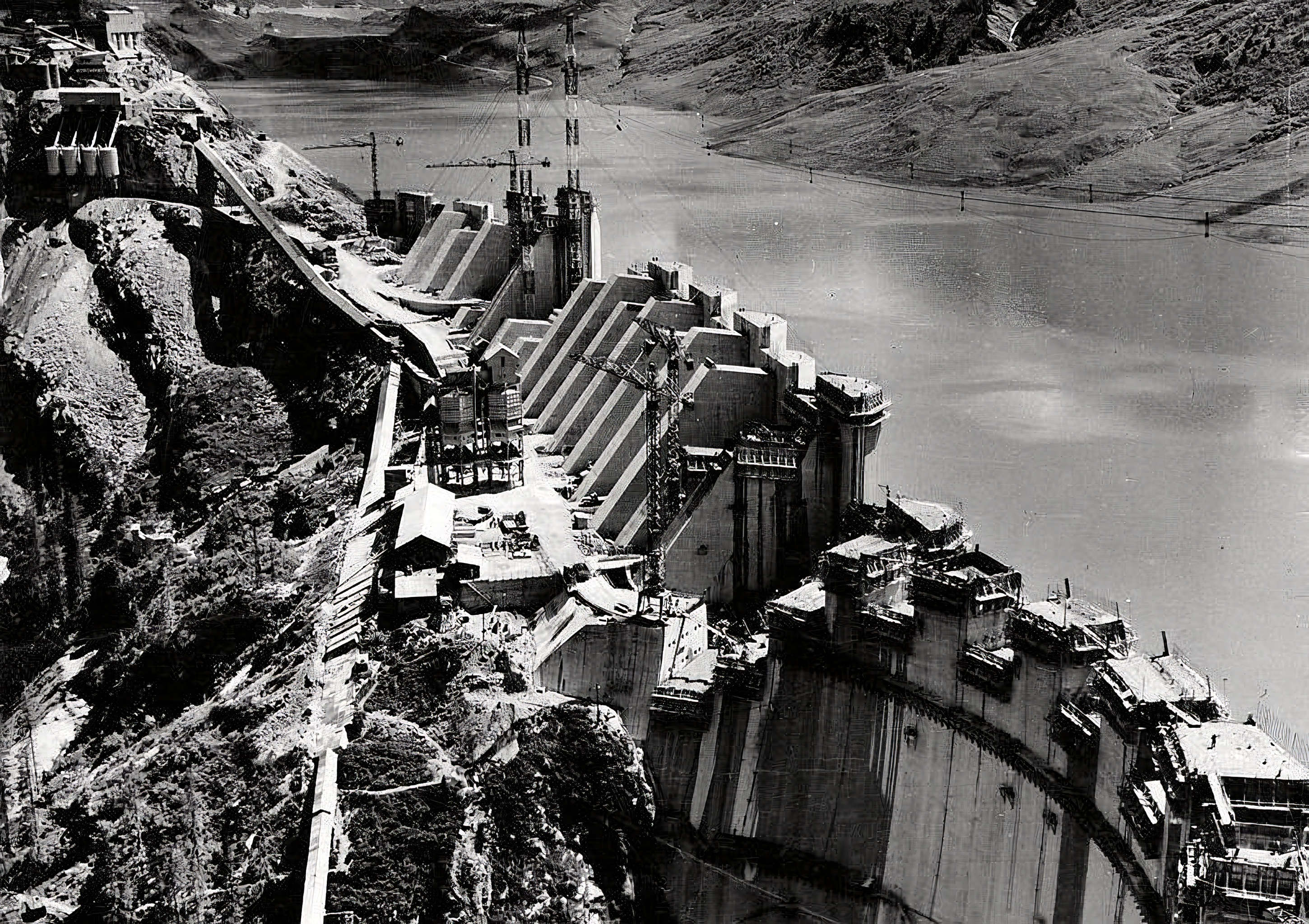 Le Chantier du Barrage de Roselend