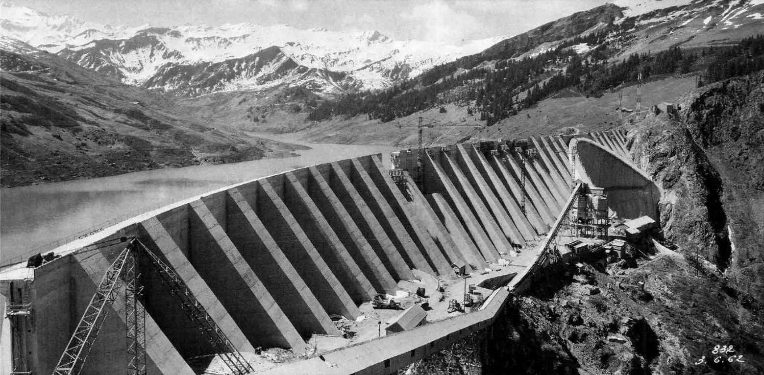 Construction barrage roselend meraillet