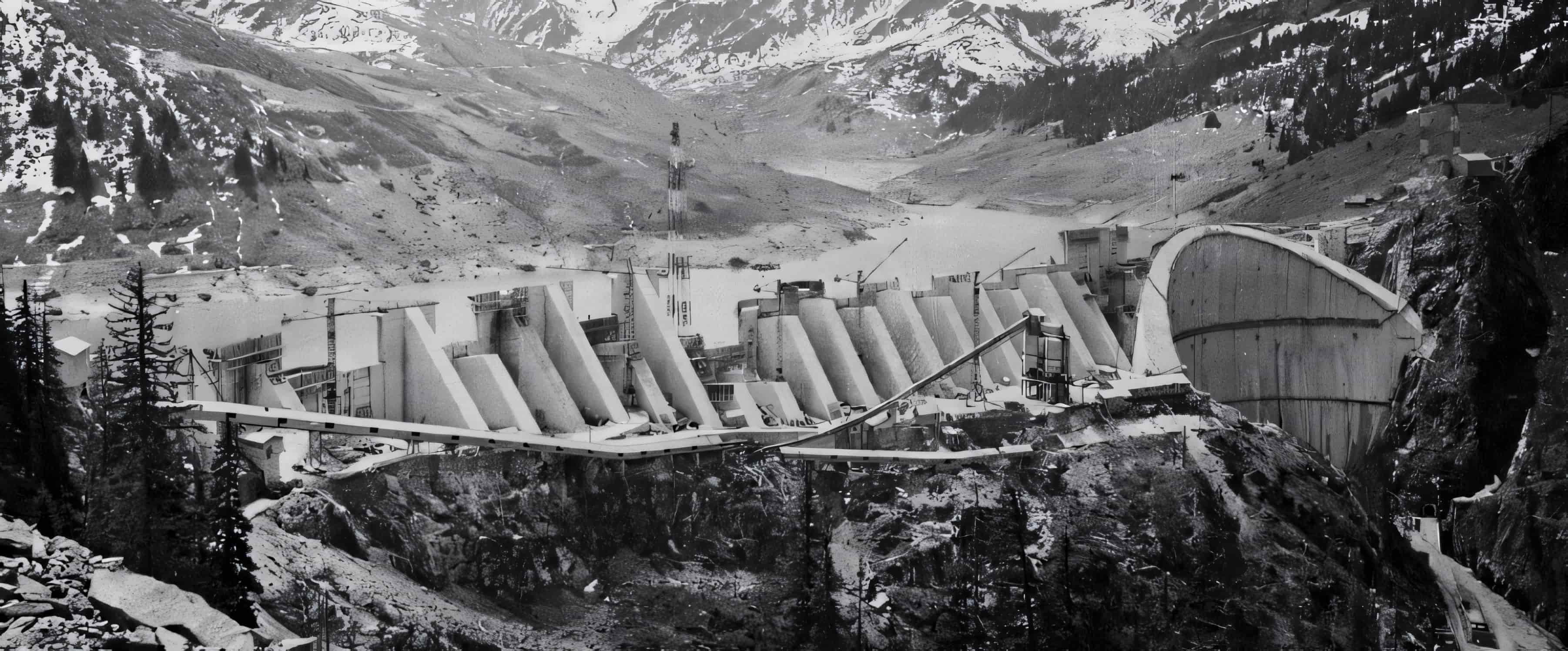 Le chantier vu côté Méraillet par Henri Baranger - EDF