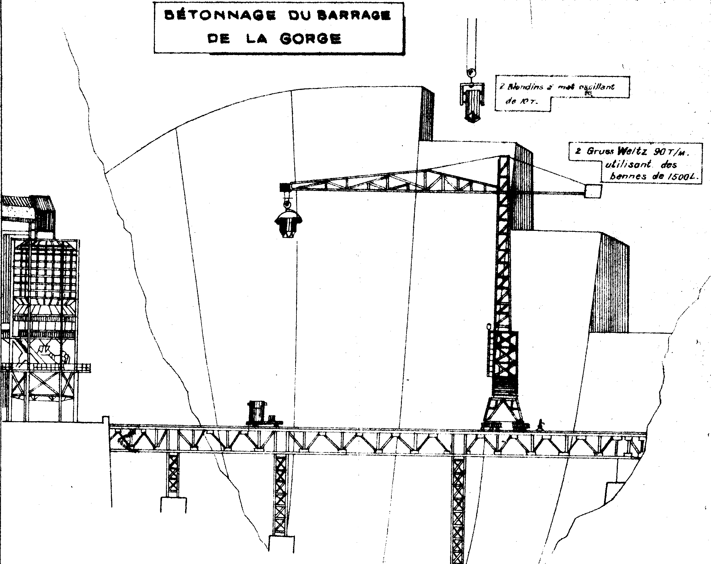 Plan de bétonnage de la voûte