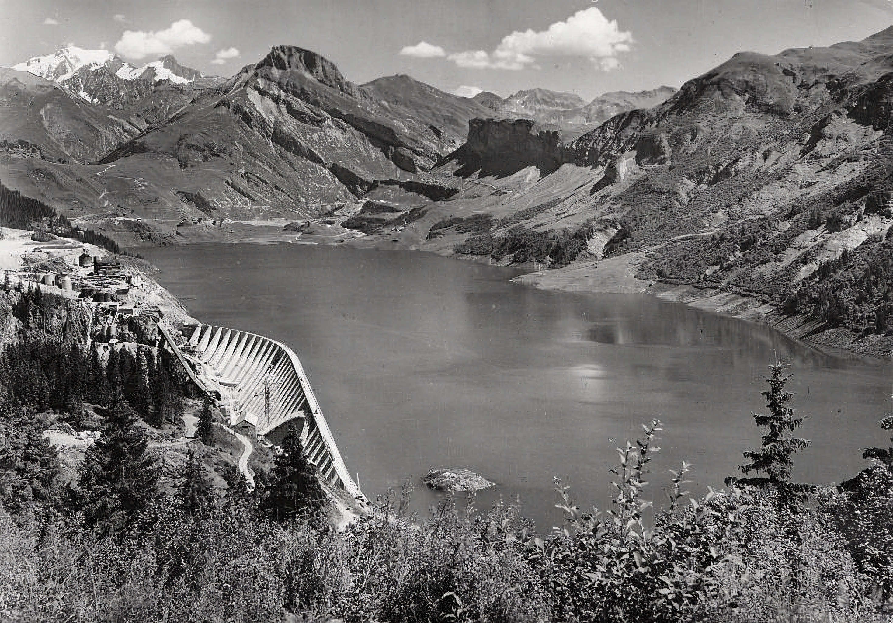 Vue de la fin de construction côté col du pré