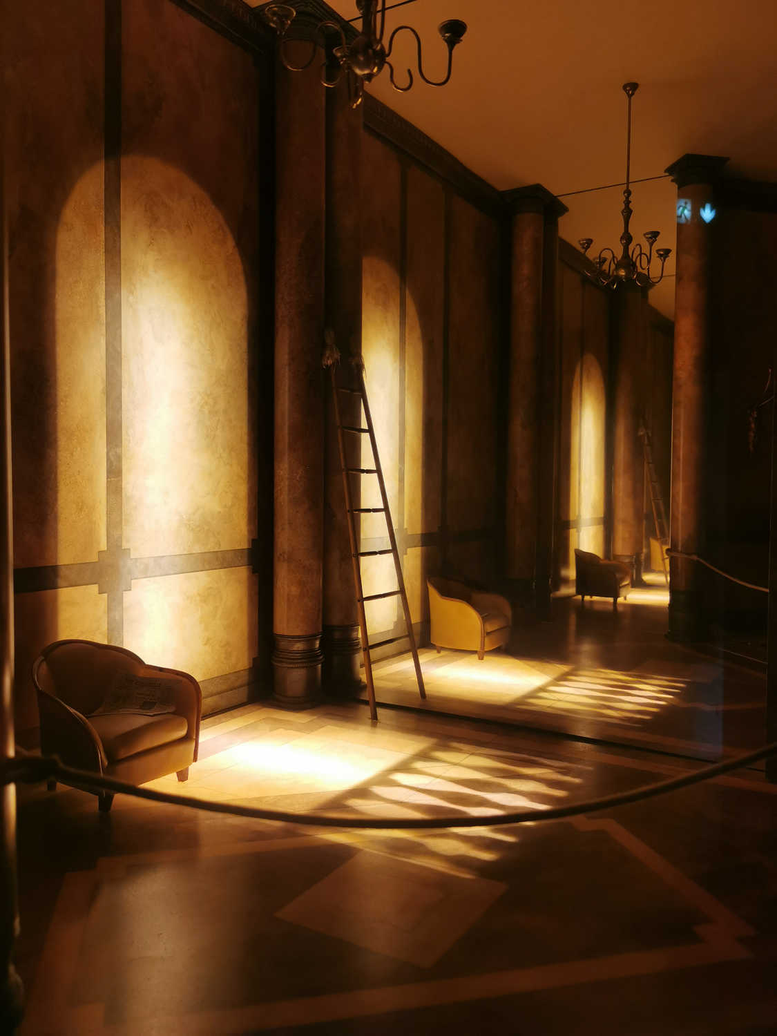 Maquette d’un intérieur luxueux en boiseries