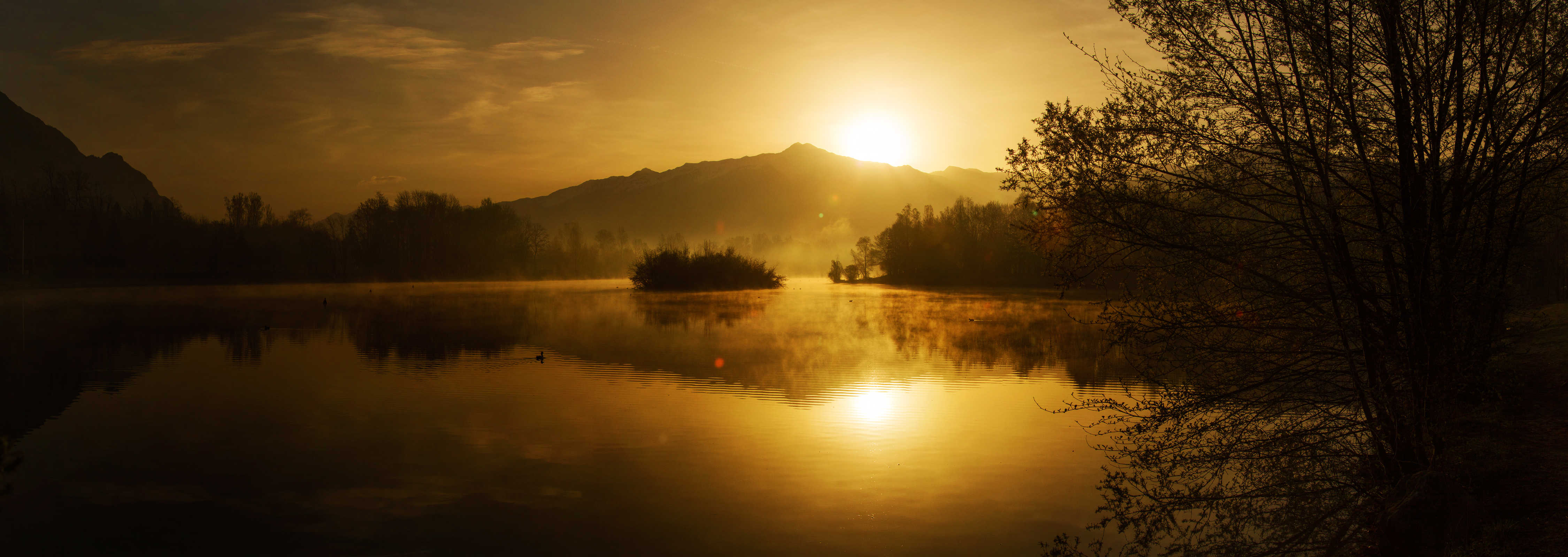 Le Lac de Carouge au Petit Matin