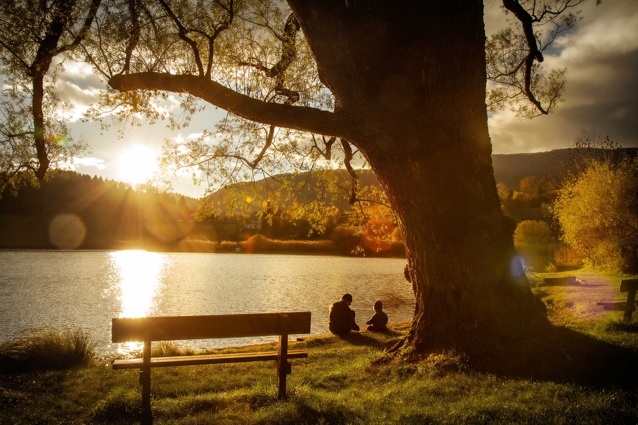 Père et Fils au Lac de la Thuile