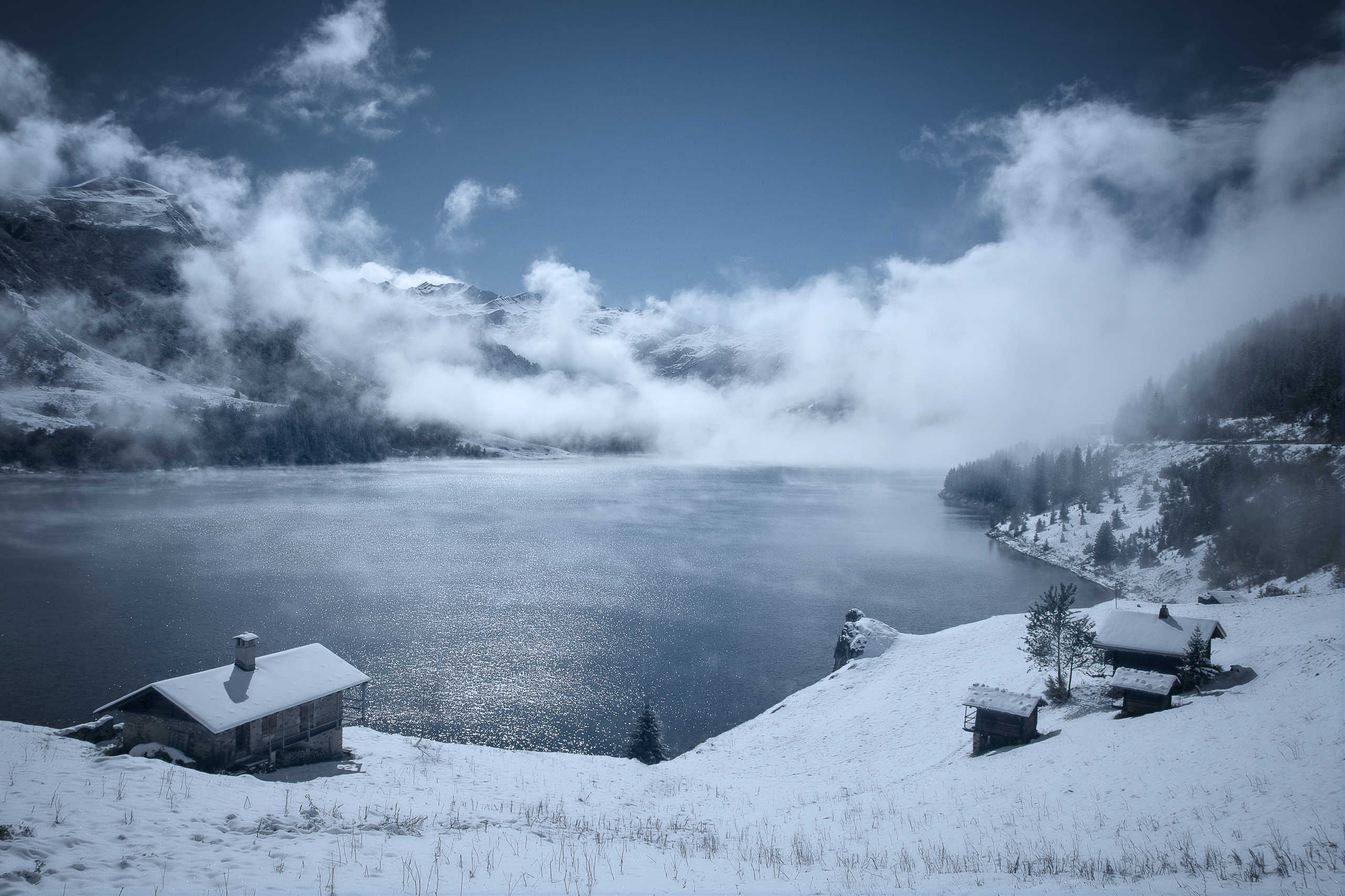 Roselend et ses Chalets en Hiver