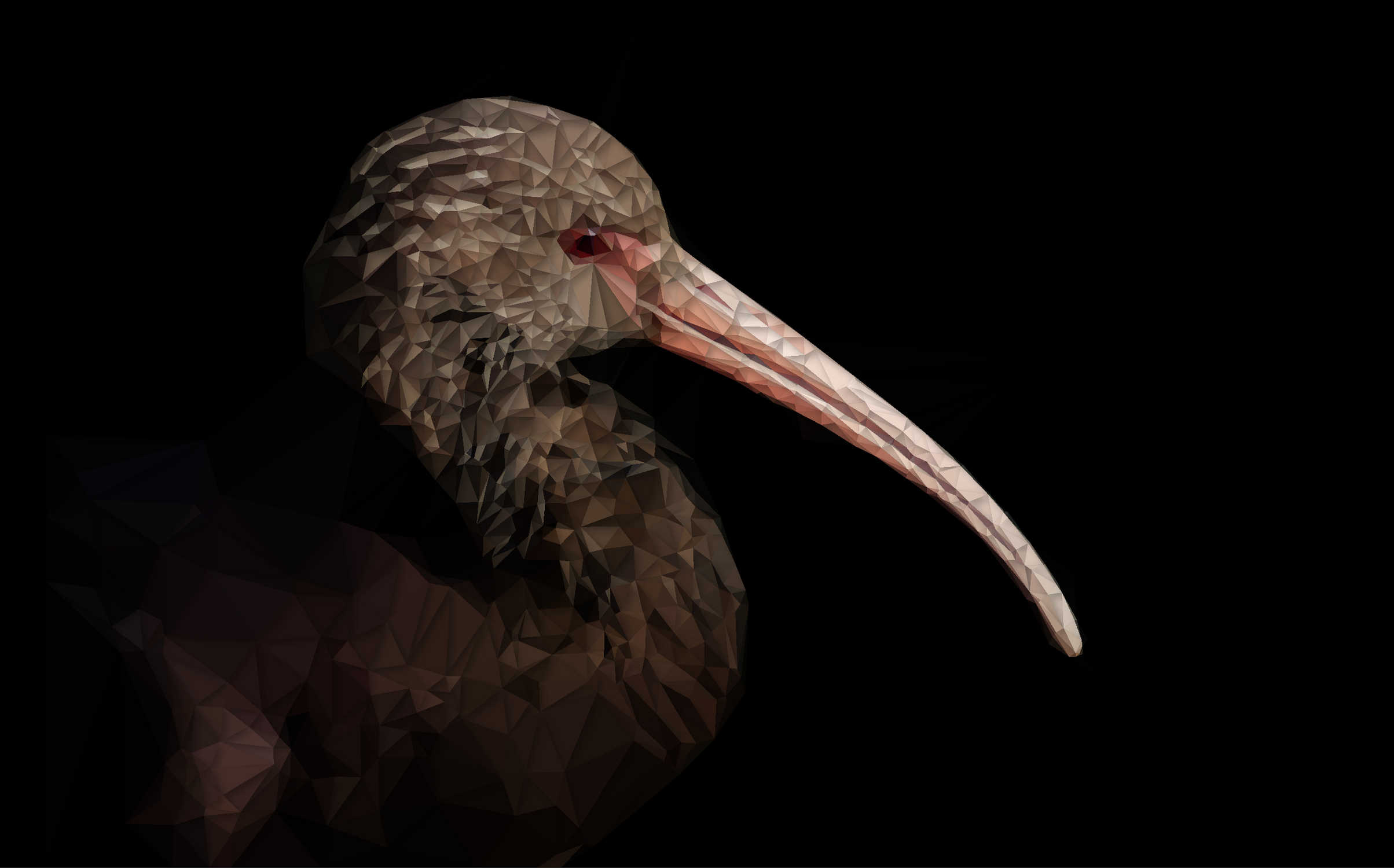 Low Poly Ibis Falcinelle