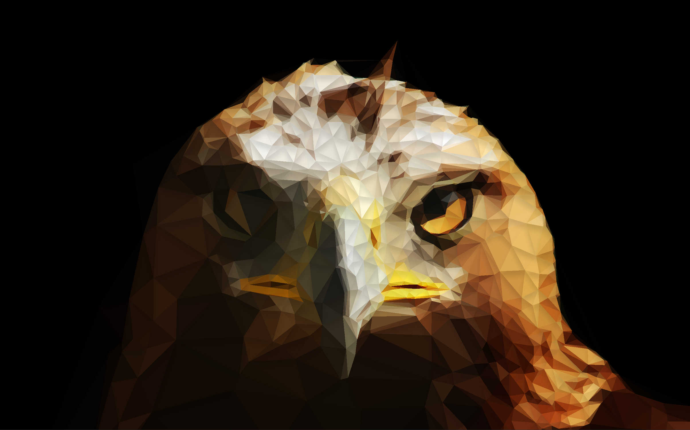 Low Poly Aigle Royal 2