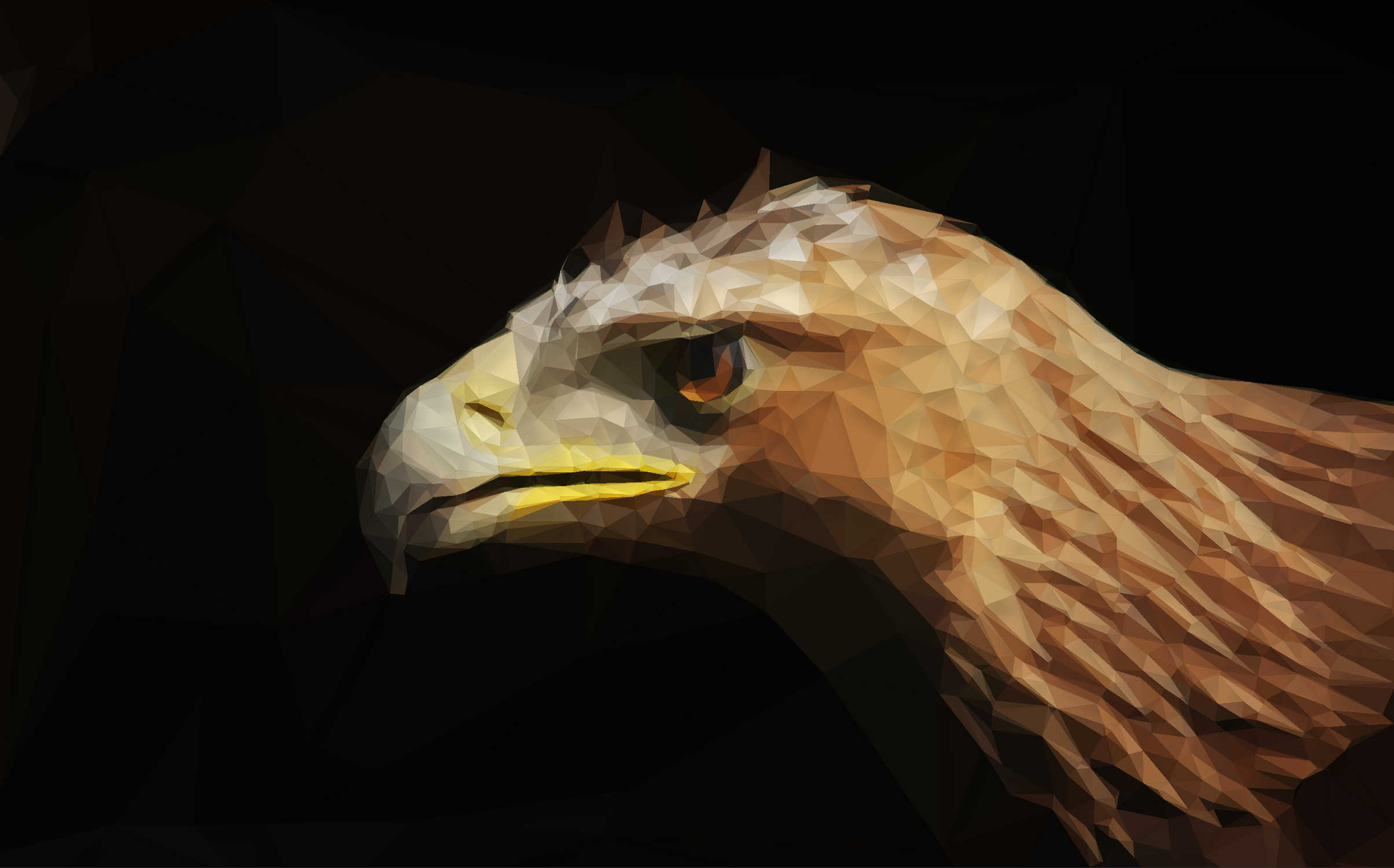 Low Poly Aigle Royal 1
