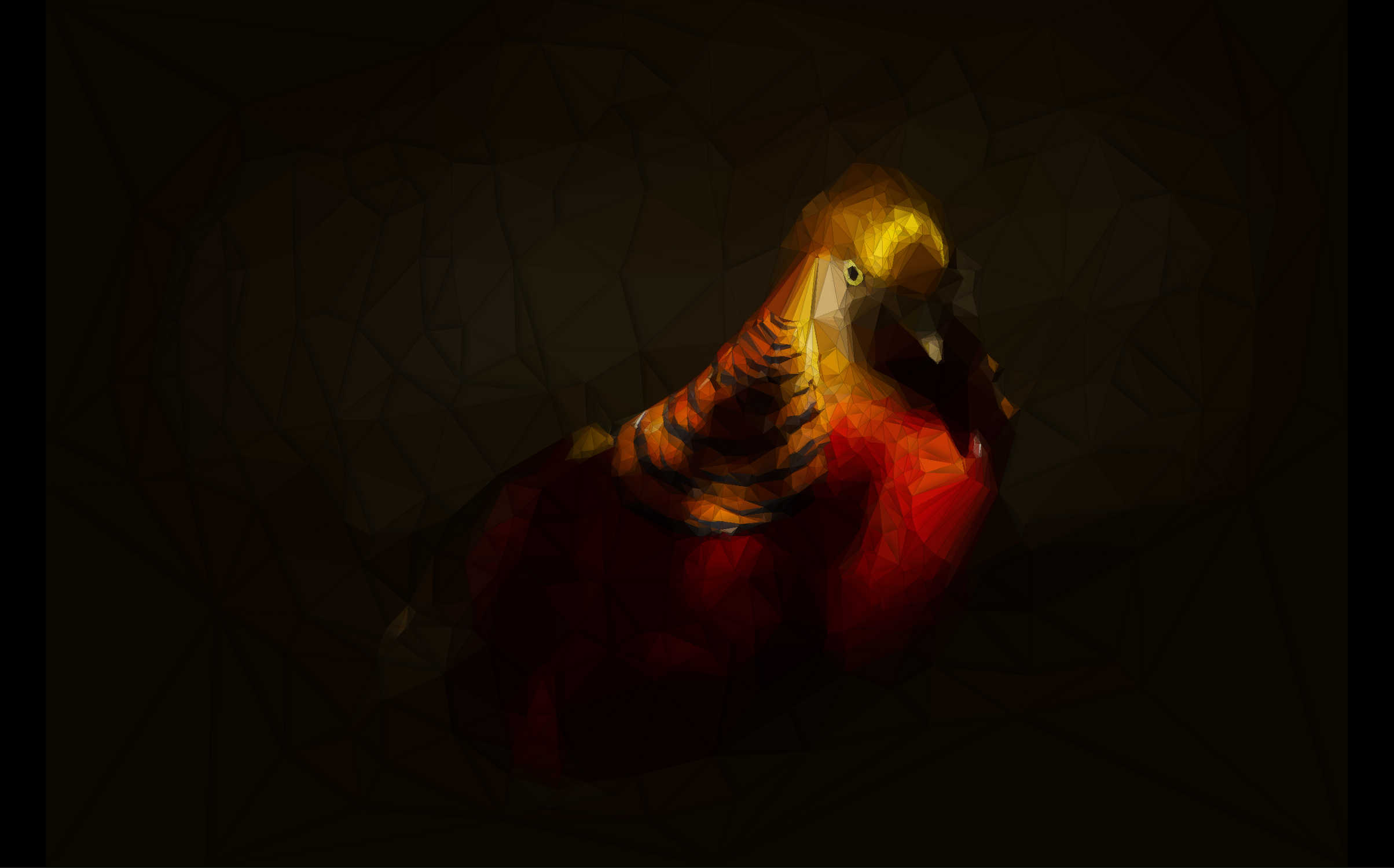 Low Poly Faisan Doré