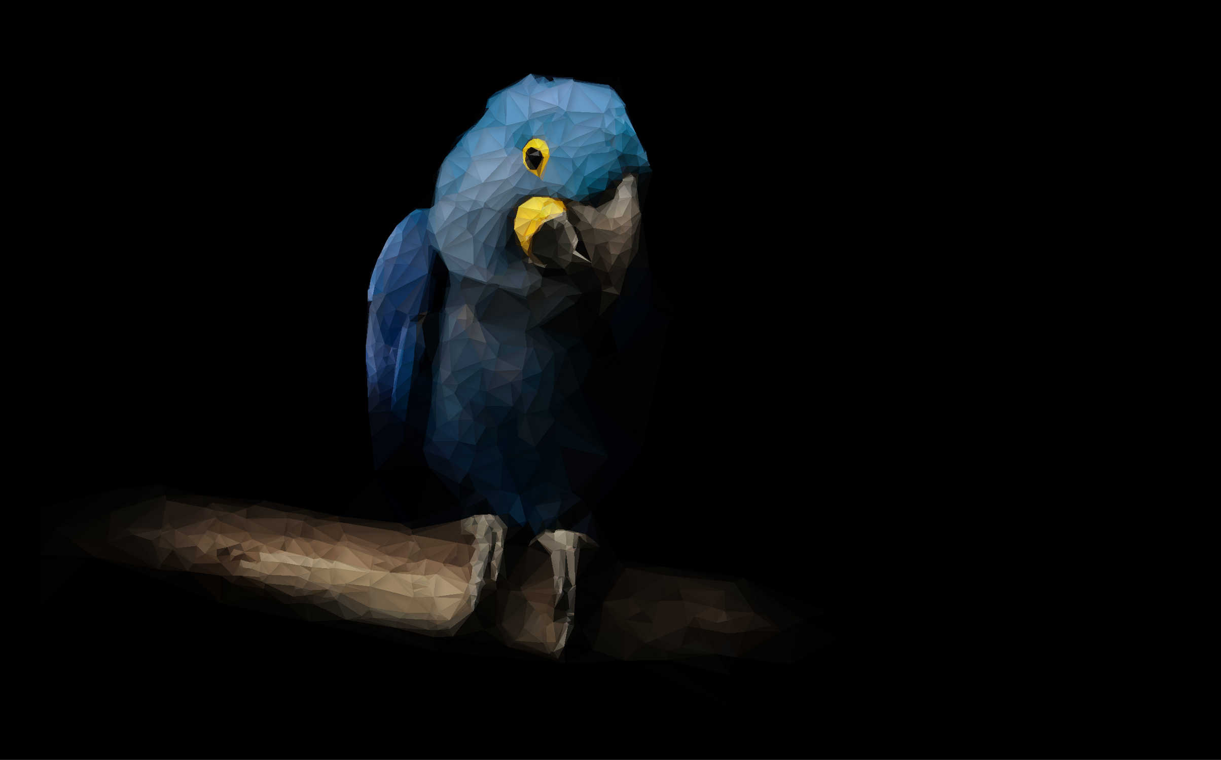 Low Poly Ara Hyacinthe