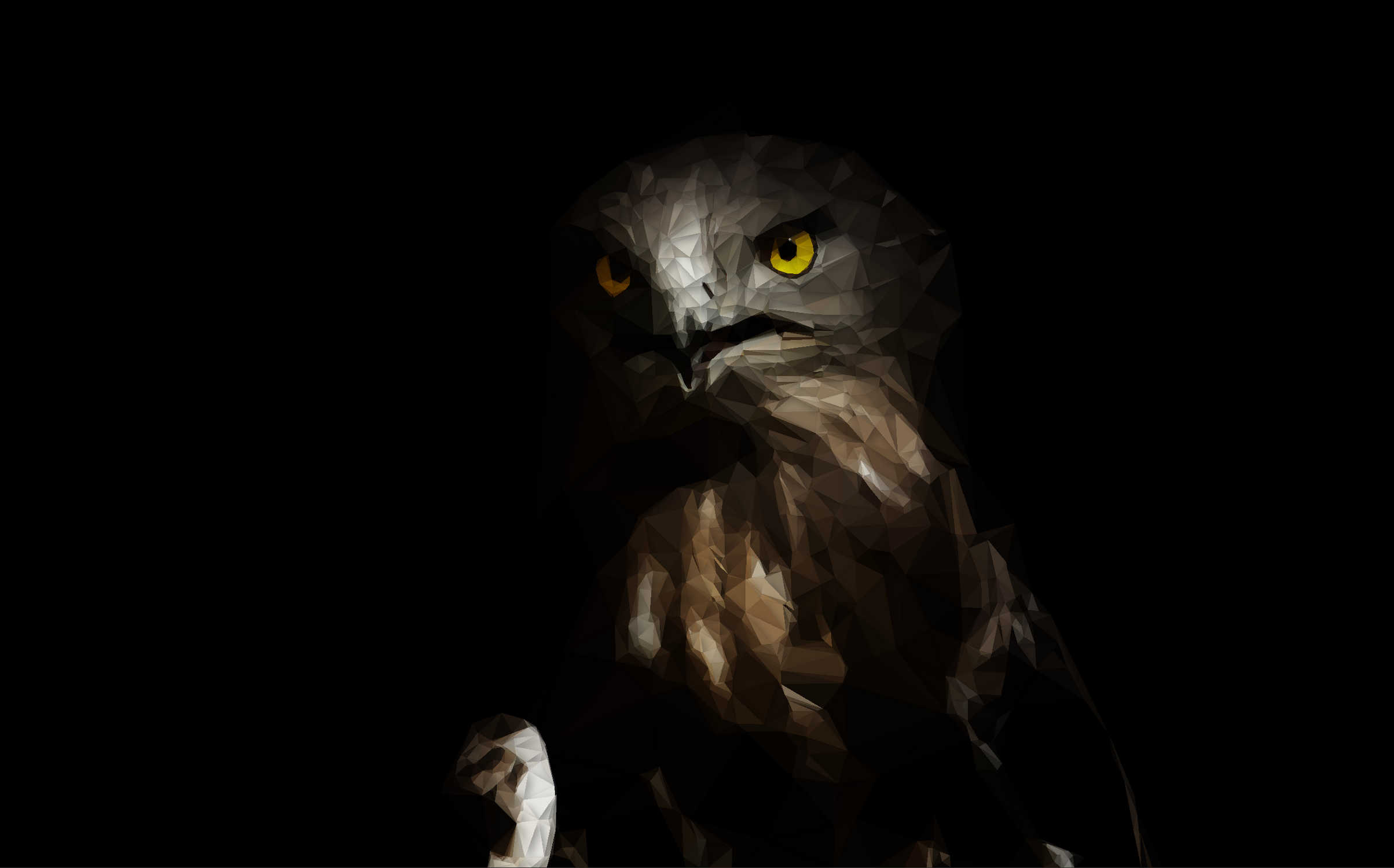 Low Poly Circaète Jean-le-Blanc