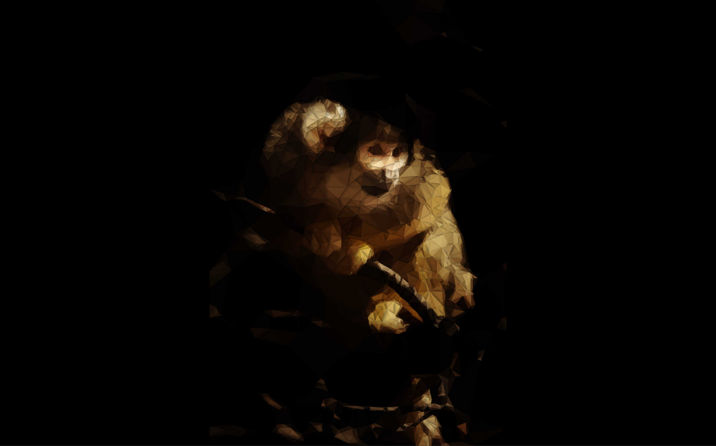 Low Poly Singe-Écureuil